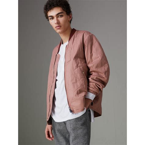 quilted jacket mens burberry|burberry men's quilted bomber jackets.